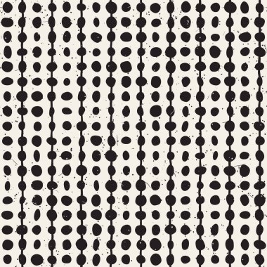 Elle çizilmiş stil etnik seamless modeli. Grungy geometrik şekiller arka plan siyah ve beyaz.