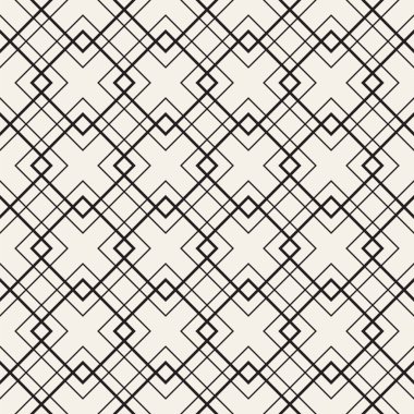 Vektör seamless modeli. Modern şık doku. Geometrik arka plan yinelenen. Çizgili kafes ızgara. Doğrusal grafik tasarım.