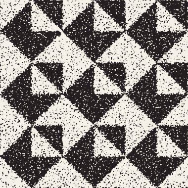Gürültülü soyut geometrik şekiller arka plan dokulu. Vektör Dikişsiz vintage grungy desen.