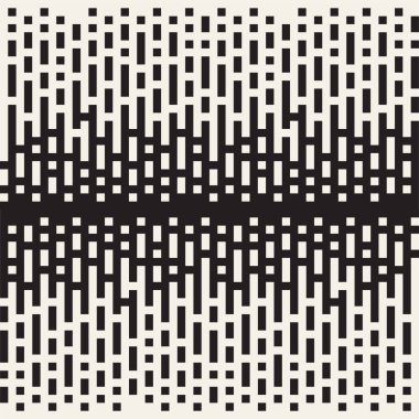 Vektör sorunsuz düzensiz satırları. Yarı ton siyah ve beyaz renk geçişini. Trendy geometrik arka plan deseni