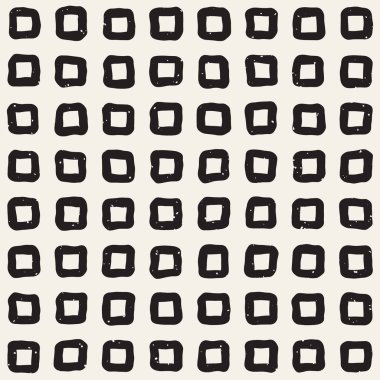 Elle çizilmiş stil etnik seamless modeli. Grungy geometrik şekiller arka plan siyah ve beyaz.