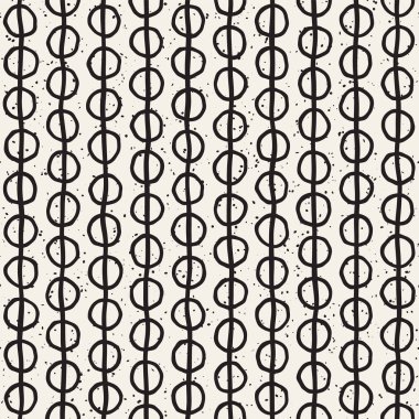 Elle çizilmiş stil etnik seamless modeli. Grungy geometrik şekiller arka plan siyah ve beyaz.