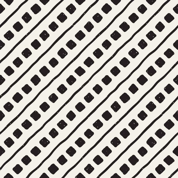 Elle çizilmiş stil etnik seamless modeli. Grungy geometrik şekiller arka plan siyah ve beyaz.