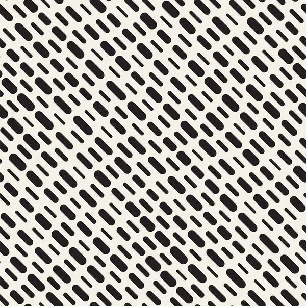 Siyah ve beyaz düzensiz kesik çizgiler desen yuvarlanır. Modern soyut vektör sorunsuz arka plan. Şık kaotik dikdörtgen çizgili Mosai