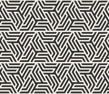 Vektör kesintisiz çizgiler desen. Modern şık üçgen şekiller doku. Geometrik fayans gelen çizgili öğe yinelenen