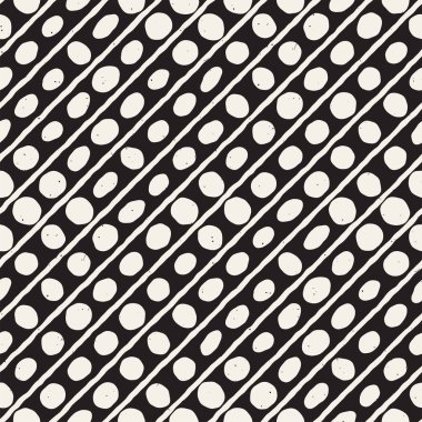 Elle çizilmiş stil etnik seamless modeli. Grungy geometrik şekiller arka plan siyah ve beyaz.