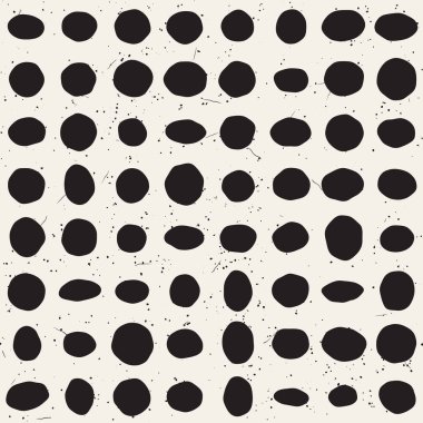 Elle çizilmiş stil etnik seamless modeli. Grungy geometrik şekiller arka plan siyah ve beyaz.