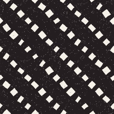 Elle çizilmiş stil etnik seamless modeli. Grungy geometrik şekiller arka plan siyah ve beyaz.