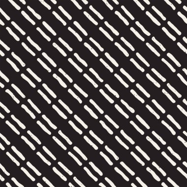 Elle çizilmiş stil etnik seamless modeli. Grungy geometrik şekiller arka plan siyah ve beyaz.