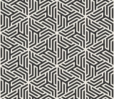 Vektör kesintisiz çizgiler desen. Modern şık üçgen şekiller doku. Geometrik fayans gelen çizgili öğe yinelenen
