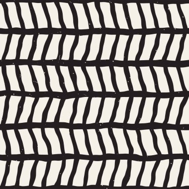 El çizimi, pürüzsüz bir şekil. Siyah beyaz soyut geometrik döşeme arkaplanı. vektör biçiminde karalama çizgisi kafesi