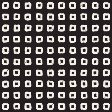 Elle çizilmiş stil etnik seamless modeli. Grungy geometrik şekiller arka plan siyah ve beyaz.