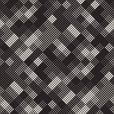 Modern şık noktalı resim doku. Rastgele boyut daireler ile sonsuz arka plan. Vektör Dikişsiz mozaik desen.
