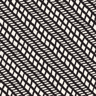 El ile Dikişsiz desen fırça darbeleriyle çizilmiş. Doodle grunge illüstrasyon mürekkep. Geometrik tek renkli vektör desen.