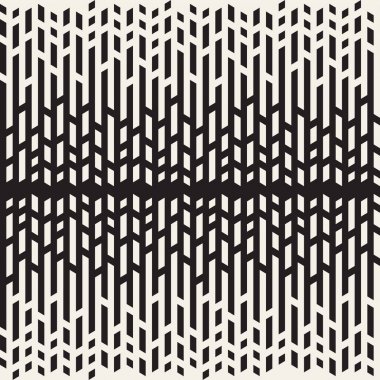 Vektör sorunsuz düzensiz satırları. Yarı ton siyah ve beyaz renk geçişini. Trendy geometrik arka plan deseni