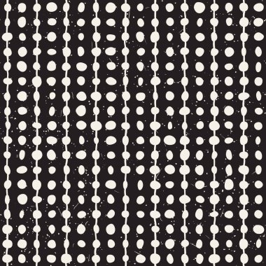 Elle çizilmiş stil etnik seamless modeli. Grungy geometrik şekiller arka plan siyah ve beyaz.