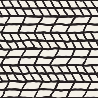 El ile Dikişsiz desen fırça darbeleriyle çizilmiş. Doodle grunge illüstrasyon mürekkep. Geometrik tek renkli vektör desen.