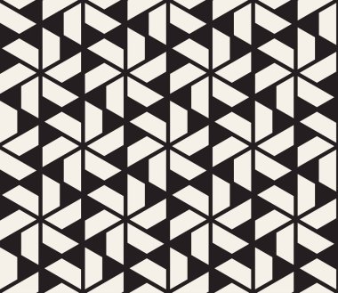 Vektör kusursuz desen. Modern stil soyut doku. Çizgili elementten geometrik fayanslar tekrarlanıyor