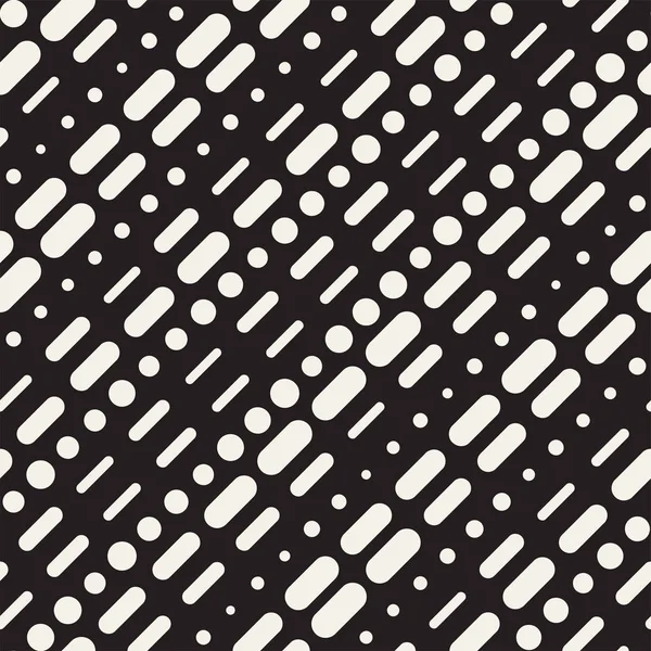 Siyah ve beyaz düzensiz kesik çizgiler desen yuvarlanır. Modern soyut vektör sorunsuz arka plan. Şık kaotik dikdörtgen çizgili Mosai