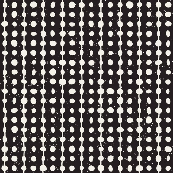 Hand Getekende Stijl Etnische Naadloze Patroon Abstracte Grungy Geometrische Vormen — Stockvector