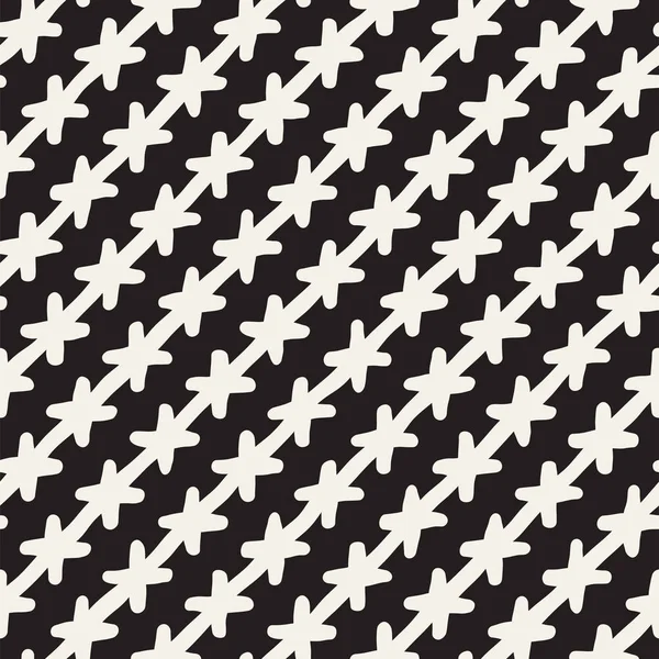 Elle çizilmiş stil etnik seamless modeli. Grungy geometrik şekiller arka plan siyah ve beyaz.