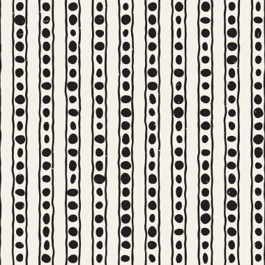 Elle çizilmiş stil etnik seamless modeli. Grungy geometrik şekiller arka plan siyah ve beyaz.