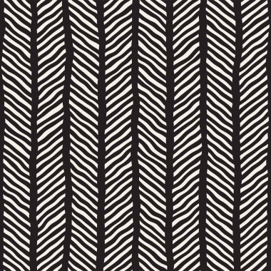 El ile Dikişsiz desen fırça darbeleriyle çizilmiş. Doodle grunge illüstrasyon mürekkep. Geometrik tek renkli vektör desen.