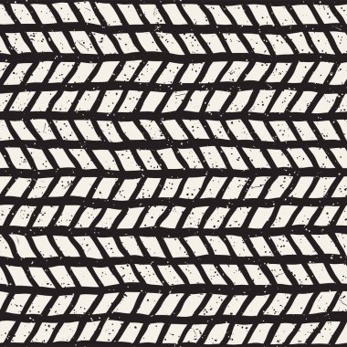 El ile Dikişsiz desen fırça darbeleriyle çizilmiş. Doodle grunge illüstrasyon mürekkep. Geometrik tek renkli vektör desen.