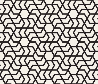 Vektör kusursuz desen. Modern stil soyut doku. Çizgili elementten geometrik fayanslar tekrarlanıyor