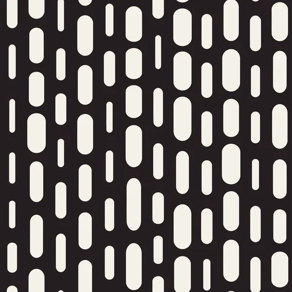 Modèle Lignes Pointillées Arrondies Irrégulières Noires Blanches Moderne Abstrait Vecteur — Image vectorielle