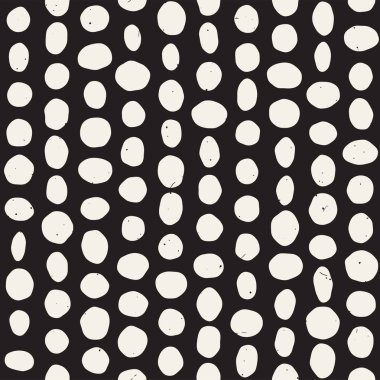 Elle çizilmiş stil etnik seamless modeli. Grungy geometrik şekiller arka plan siyah ve beyaz.