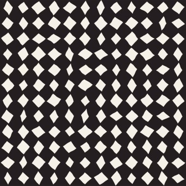 Elle çizilmiş stil etnik seamless modeli. Grungy geometrik şekiller arka plan siyah ve beyaz.