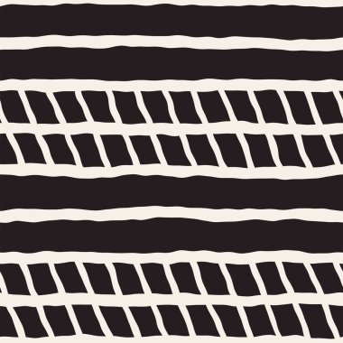 El ile Dikişsiz desen fırça darbeleriyle çizilmiş. Doodle grunge illüstrasyon mürekkep. Geometrik tek renkli vektör desen.