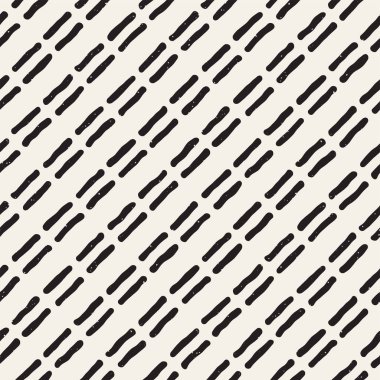 Elle çizilmiş stil etnik seamless modeli. Grungy geometrik şekiller arka plan siyah ve beyaz.