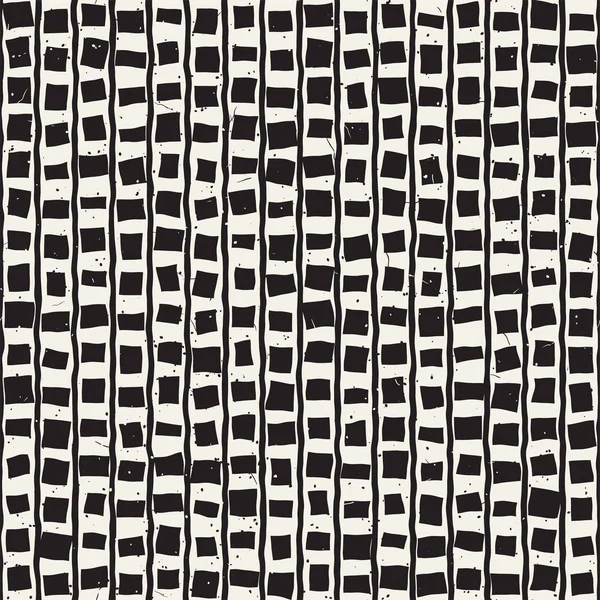 Elle çizilmiş stil etnik seamless modeli. Grungy geometrik şekiller arka plan siyah ve beyaz.