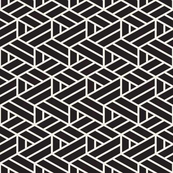矢量无缝条纹图案 现代风格的质感与单色格栅 重复几何六边形网格 简单的格子图形设计 — 图库矢量图片
