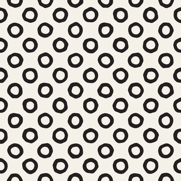 Handgezeichnete Ethnische Nahtlose Muster Abstrakte Grungy Geometrische Formen Hintergrund Schwarz — Stockvektor
