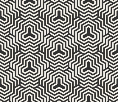 Vektör kesintisiz çizgiler desen. Modern şık üçgen şekiller doku. Geometrik fayans gelen çizgili öğe yinelenen