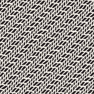 El ile Dikişsiz desen fırça darbeleriyle çizilmiş. Doodle grunge illüstrasyon mürekkep. Geometrik tek renkli vektör desen.