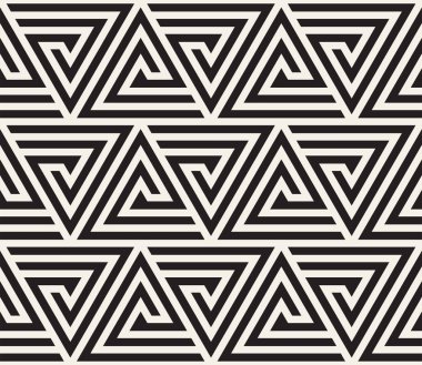 Vektör seamless modeli. Modern şık doku. Geometrik fayans gelen çizgili üçgen öğe yinelenen