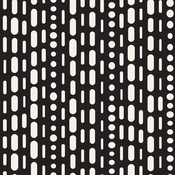 흑인과 불규칙 라운드 원활한 배경입니다 사각형 줄무늬 Mosai — 스톡 벡터