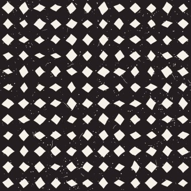 Elle çizilmiş stil etnik seamless modeli. Grungy geometrik şekiller arka plan siyah ve beyaz.