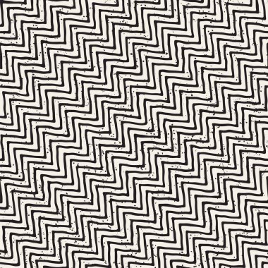 El ile Dikişsiz desen fırça darbeleriyle çizilmiş. Doodle grunge illüstrasyon mürekkep. Geometrik tek renkli vektör desen.