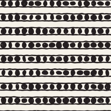 Elle çizilmiş stil etnik seamless modeli. Grungy geometrik şekiller arka plan siyah ve beyaz.