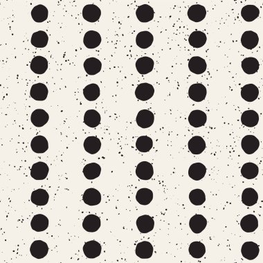 Elle çizilmiş stil etnik seamless modeli. Grungy geometrik şekiller arka plan siyah ve beyaz.