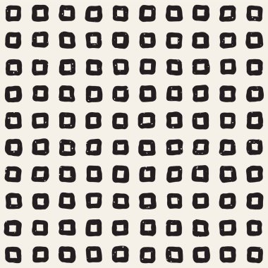 Elle çizilmiş stil etnik seamless modeli. Grungy geometrik şekiller arka plan siyah ve beyaz.