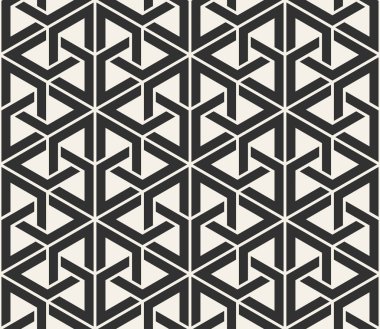 Vektör kesintisiz çizgiler desen. Modern şık üçgen şekiller doku. Geometrik fayans gelen çizgili öğe yinelenen