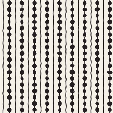 Elle çizilmiş stil etnik seamless modeli. Grungy geometrik şekiller arka plan siyah ve beyaz.