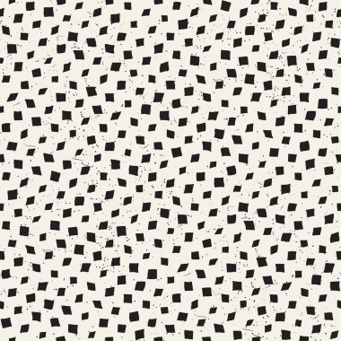 Elle çizilmiş stil etnik seamless modeli. Grungy geometrik şekiller arka plan siyah ve beyaz.