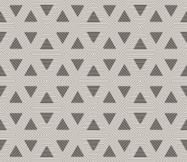 Vektör seamless modeli. Modern şık doku. Geometrik fayans gelen çizgili üçgen öğe yinelenen